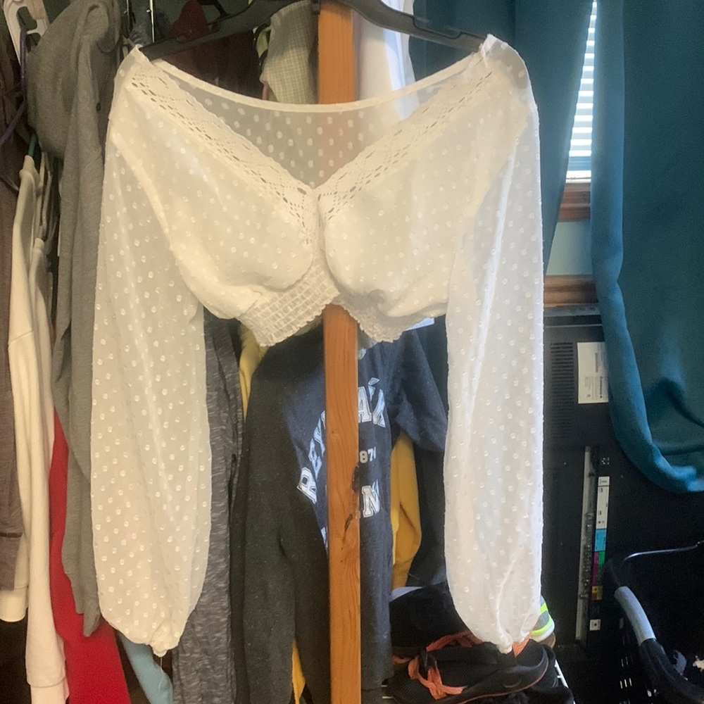 White crop top